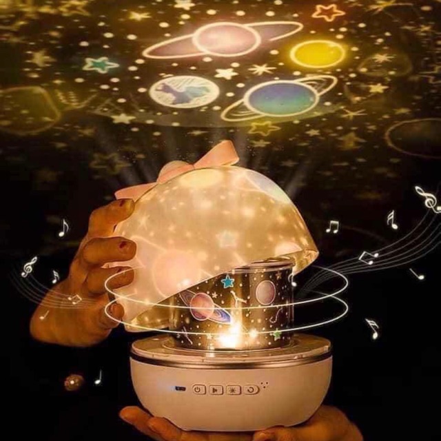 Đèn ngủ chiếu sao 3D, đèn ngàn sao chiếu trần xoay tự động kèm phát nhạc và 6 hình chiếu cổ tích, đại dương, sinh nhật | BigBuy360 - bigbuy360.vn
