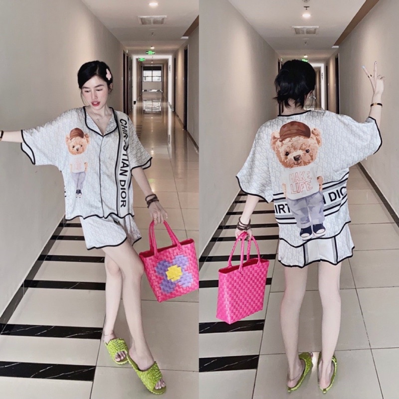 ĐỒ NGỦ - PYJAMA - ĐỒ MẶC NHÀ FORM CÁNH DƠI HỌA TIẾT HOẠT HÌNH | BigBuy360 - bigbuy360.vn