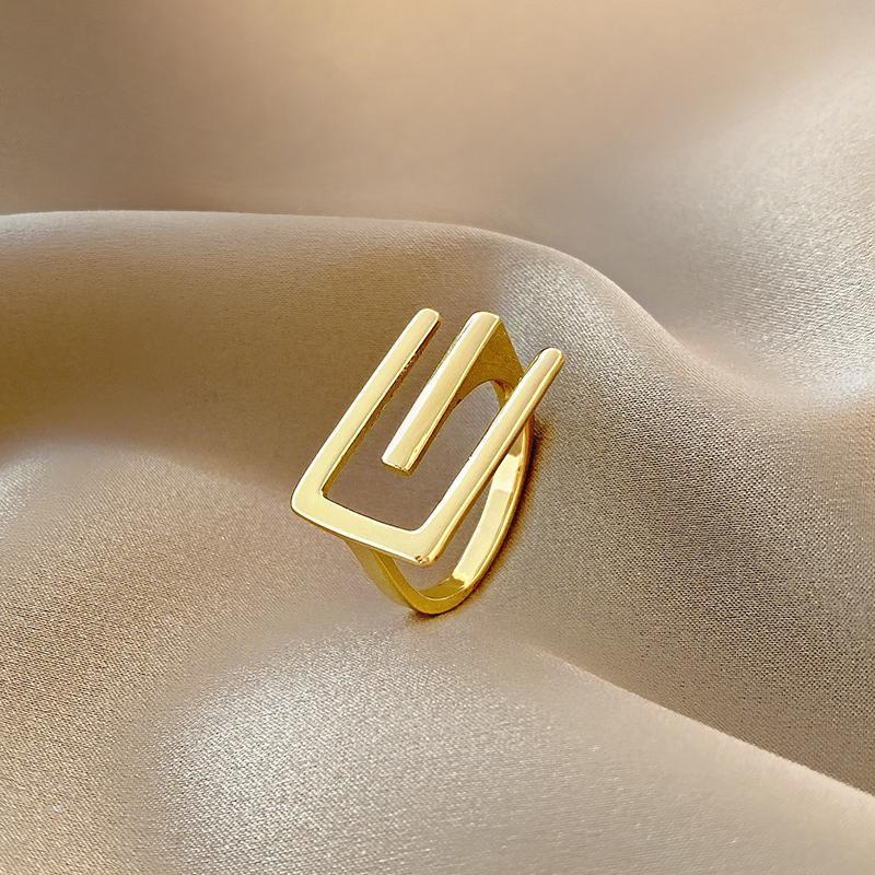 Nhẫn đeo ngón trỏ dạng mở đơn giản sang trọng phong cách Nhật Hàn cổ điển