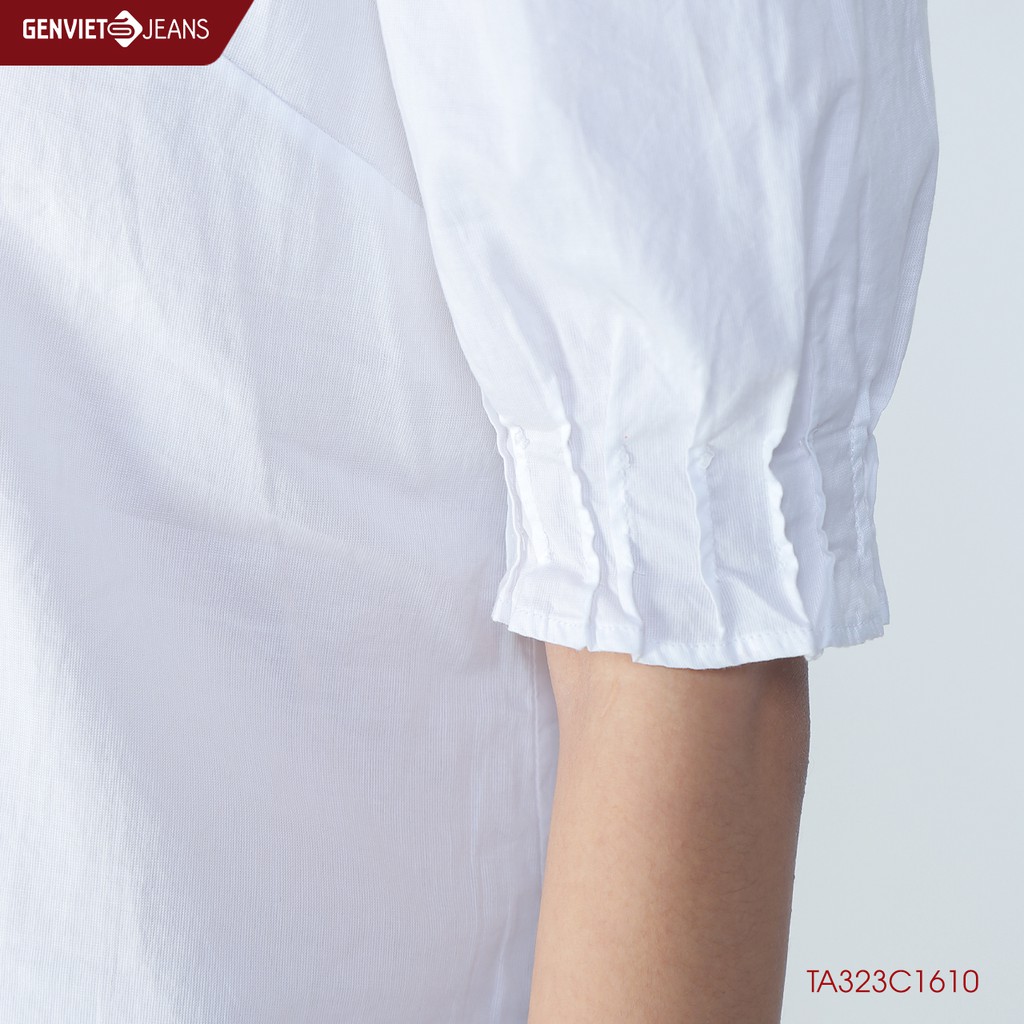 Áo somi nữ tay bồng TA323C1610 GENVIET
