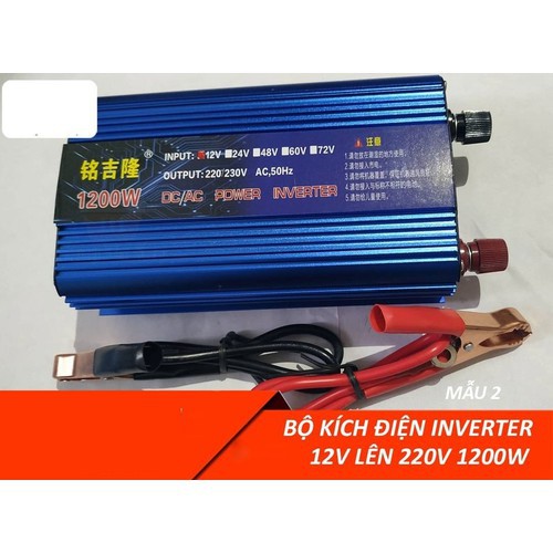 BỘ CHUYỂN ĐỔI ĐIỆN INVERTER 12V DC LÊN 220V-1200W 500W