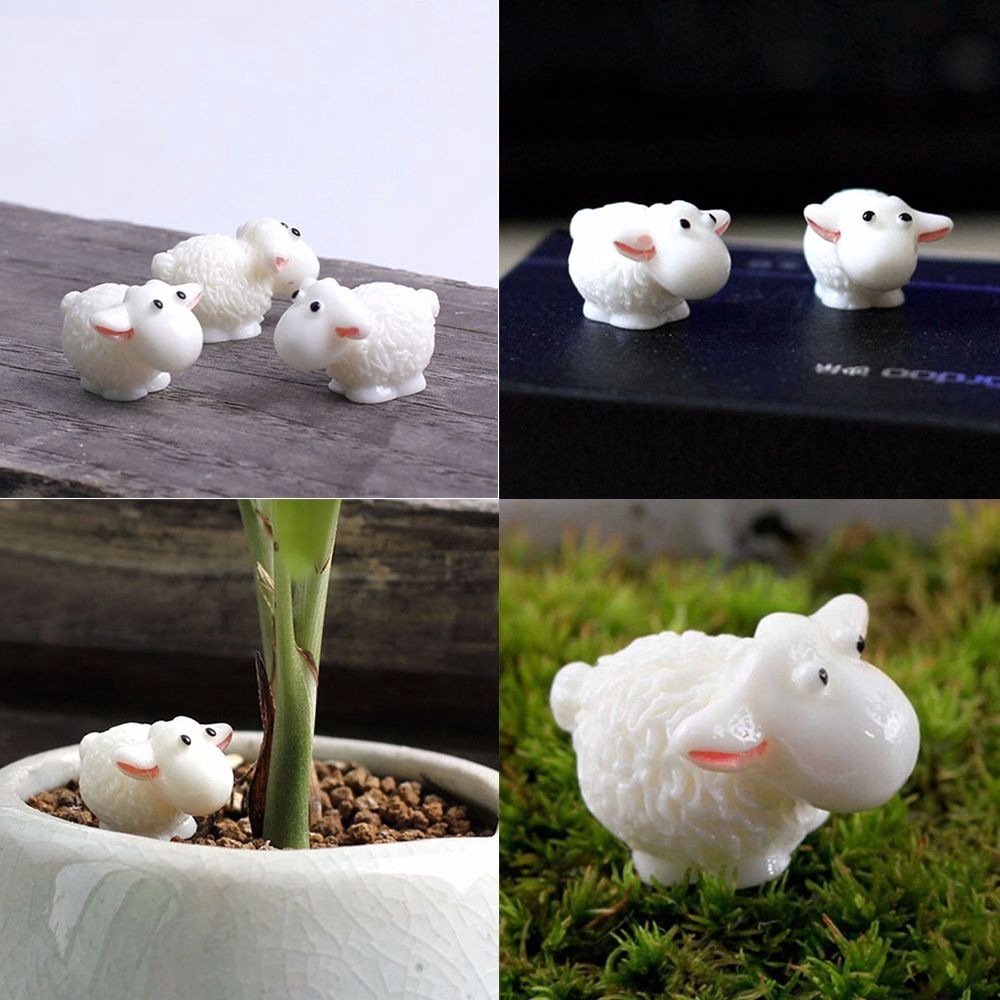Set 5 tượng chứ cừu mini dễ thương cho trang trí