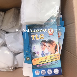 Sale Hộp 10c khẩu trang kháng khuẩn 3D 4 lớp  99,9% hàng công ty TLC