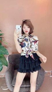 Áo sơ mi nữ họa tiết hit hot 2019