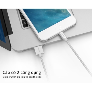 Cáp Sạc Iphone , Ipad... Lightning Orico USB LTF-10 (Bạc) -vitinhth