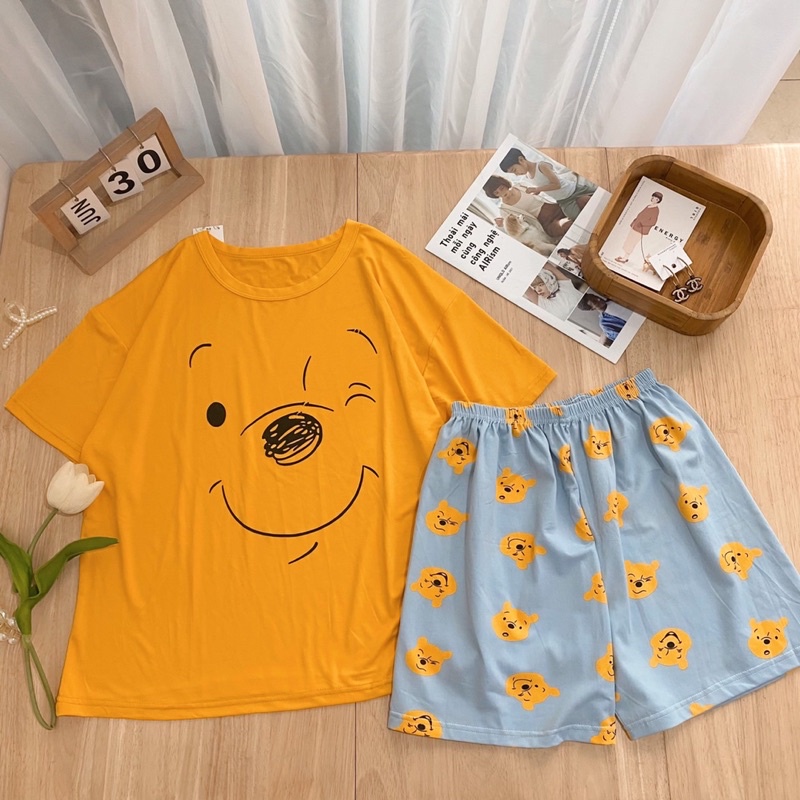 SET đồ bộ áo thun hình + quần đùi - 22.Lystore