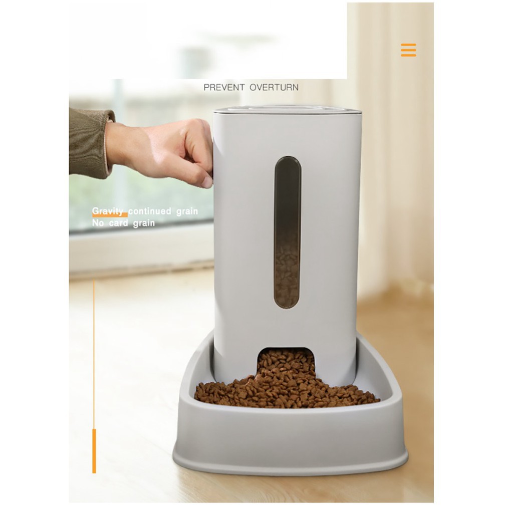 HCM - Máy cho chó mèo ăn uống bán tự động dành cho chó mèo lớn Loại có bồn chứa 3,8 lít- Bộ Bát cho chó mèo ăn và uống/