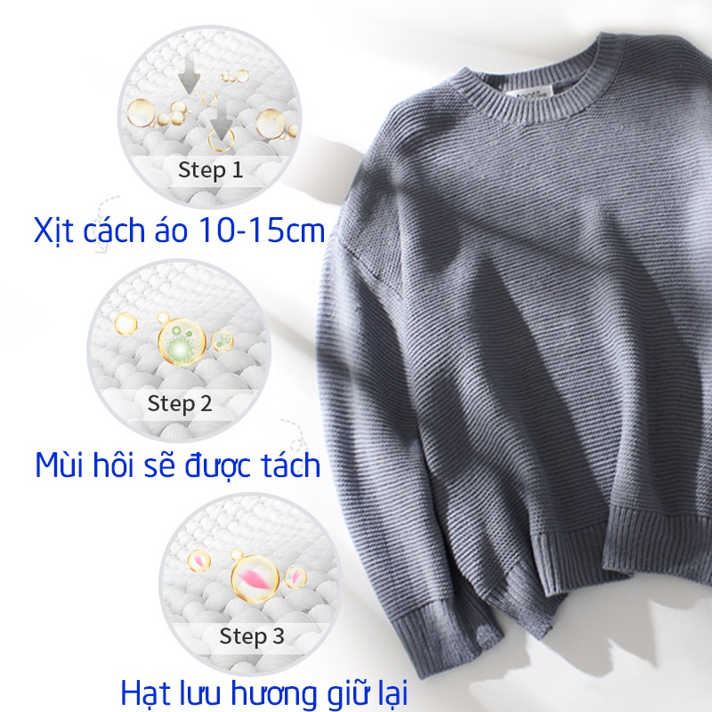 Xịt thơm quần áo Freeme Hàn Quốc cho nam nữ hương nước hoa tự nhiên giữ mùi thơm lâu khử mùi hiệu quả suốt 24h XTQA01