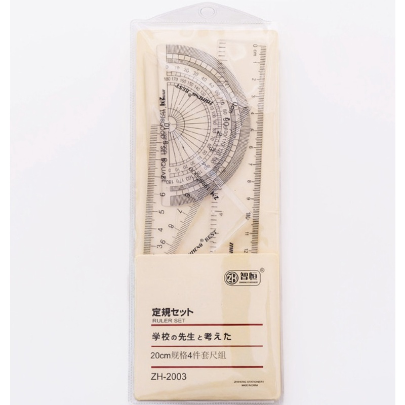 Bộ 4 Thước Kẻ Trong Suốt 15cm Cho Học Sinh