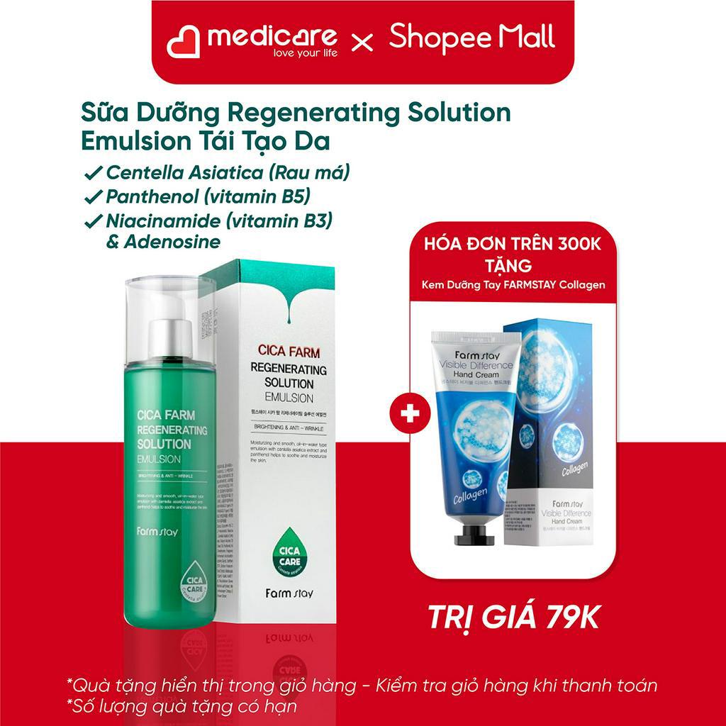 0133437 Sữa Dưỡng FARMSTAY Cica Farm Regenerating Solution Emulsion Tái Tạo Da 200ml