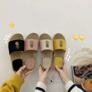 Dép da lộn hình quả dứa D2( có ảnh thật)