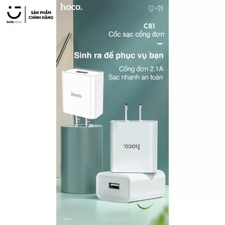 Bộ Sạc HOCO C81 Micro USB, Type C Sạc Nhanh 2.1A Max Cho Android