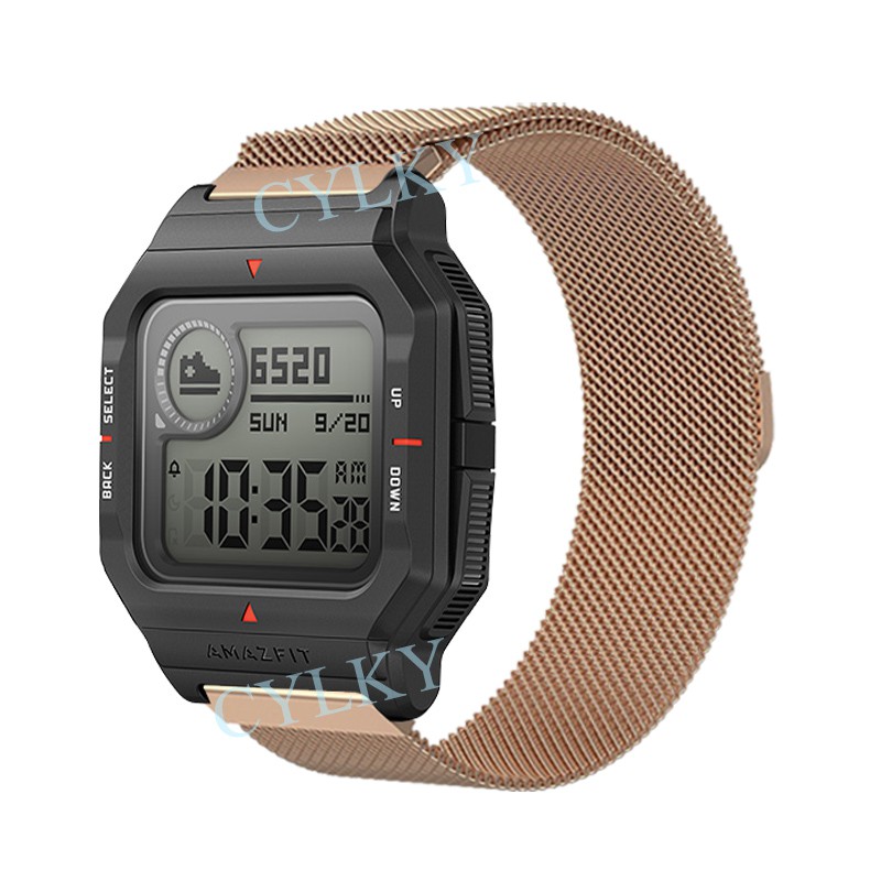 Amazfit Neo Dây Đeo Thay Thế Chất Liệu Kim Loại Thiết Kế Dạng Mắt Xích Cho