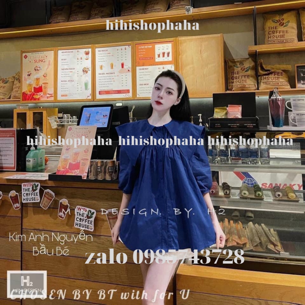 Áo babydoll tiểu thư cổ bèo PN00345 hihishophaha
