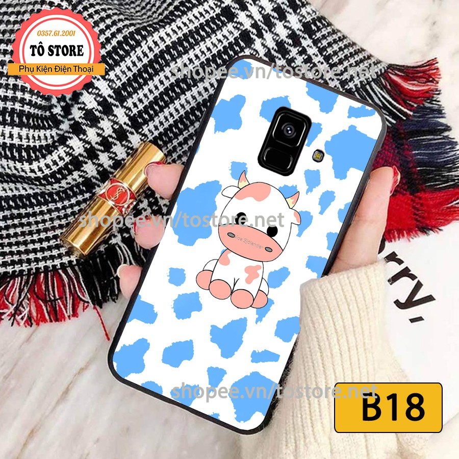 Ốp lưng Samsung A6 / J6 / A8 2018 / A5 2018 - Ốp lưng điện thoại Samsung cao cấp, in hình bò sữa ngộ nghĩnh đáng yêu.
