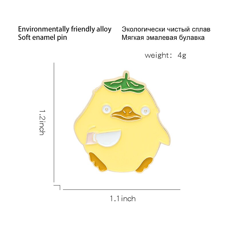 Ghim cài áo hình vịt hoạt hình dễ thương
