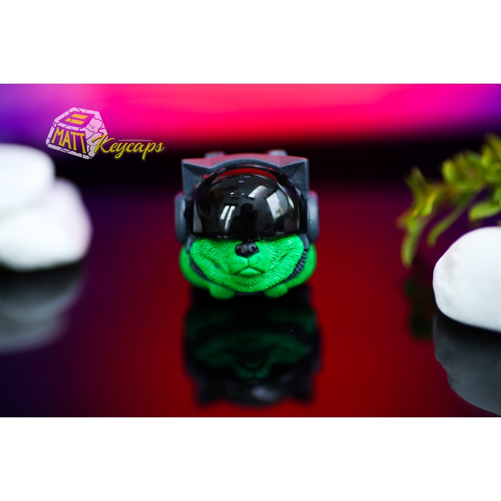 Sirius Keycaps - Black Combine Green color - Artisan Keycaps - Nút bàn phím cơ - Trang trí bàn phím cơ Sirius