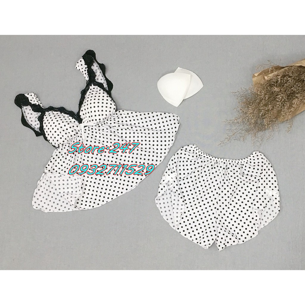 [45-60KG] BỘ LỤA CHẤM BI MÚT RỜI, VẢI MỀM MỊN MƯỢT MẶC RẤT MÁT, HÀNG NHÀ MAY BAO ĐẸP | BigBuy360 - bigbuy360.vn