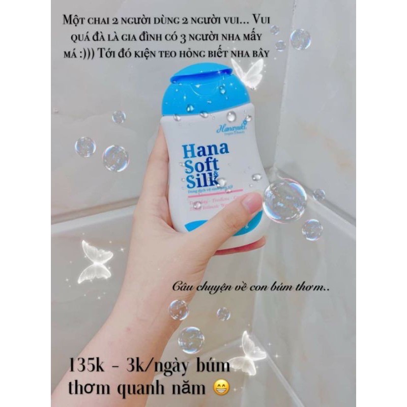 [CHÍNH HÃNG 💯%] DUNG DỊCH VỆ SINH PHỤ NỮ HANA SOFT SILK HANAYUKI 150ML