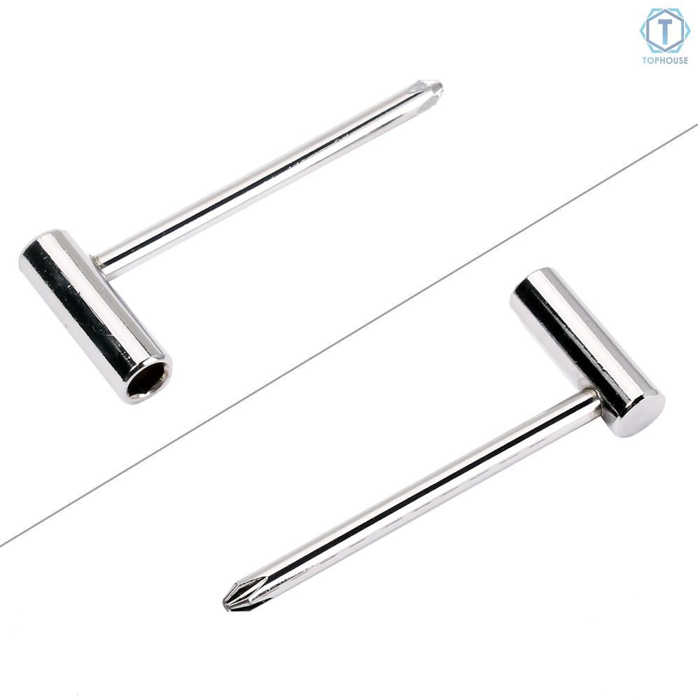 ∮ Guitar Truss Rod Wrench with 7mm Nut Driver 1/4" 6.35mm Cross Screwdriver for Taylor Guitar Steel
