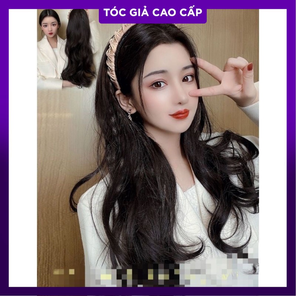 tóc giả cài băng đó kèm kiu xoăn