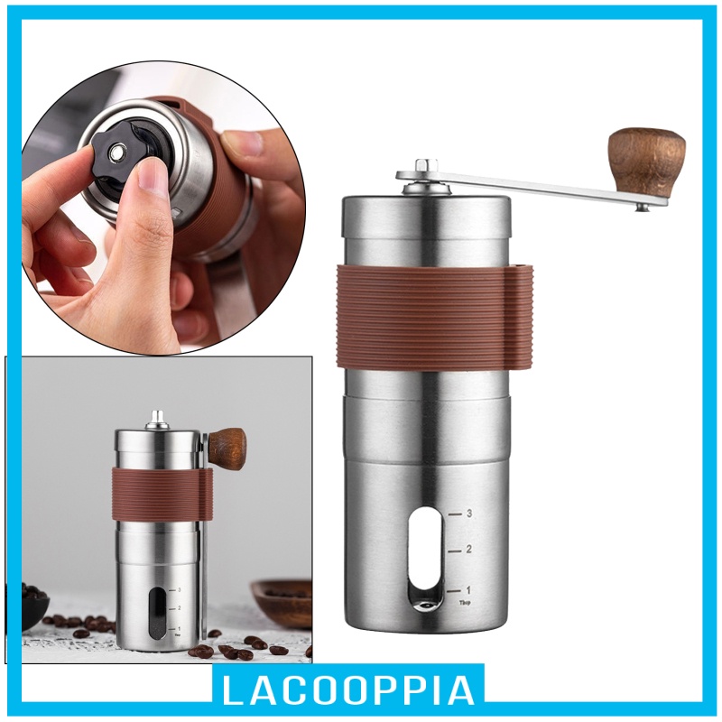 [LACOOPPIA] Manual Coffee Grinder Adjustable Setting for Espresso French Press Camping