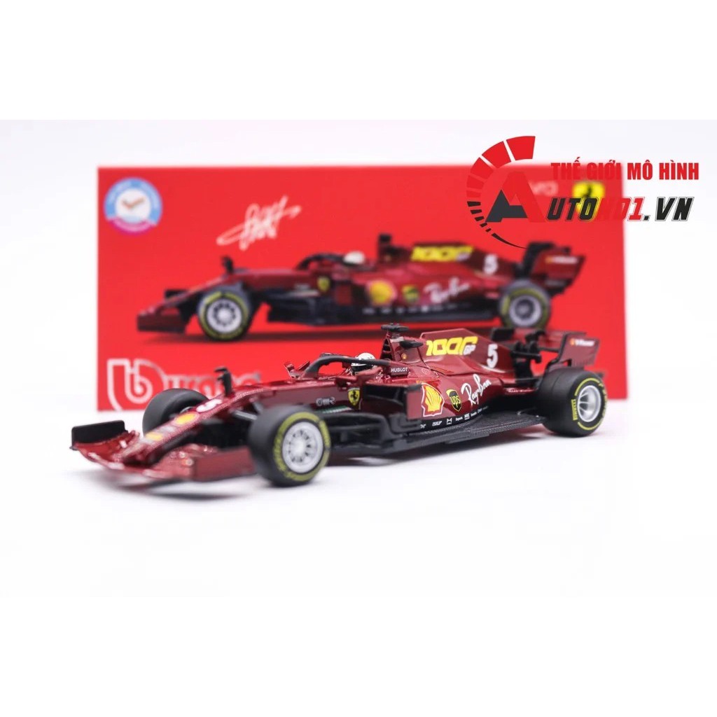 MÔ HÌNH XE F1 FERRARI SF1000 #5 HỘP MICA 1:43 BBURAGO 7541