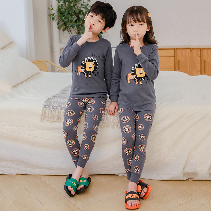 Bộ Đồ Ngủ Vải Cotton Họa Tiết Đáng Yêu Cho Bé