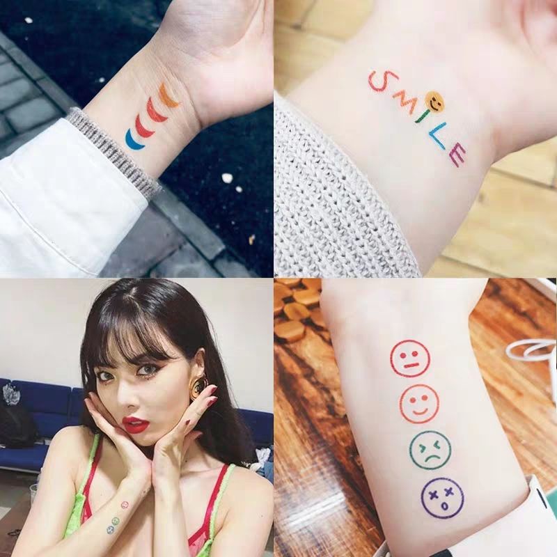 Hình Xăm Dán Tạm Thời Chống Thấm Nước Lâu Trôi Họa Tiết Chữ Tiếng Anh Dành Cho Nam Và Nữ