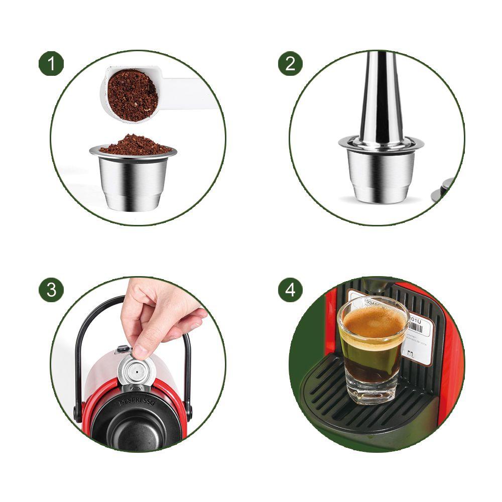 SUENIN Muỗng Cà Phê Bằng Thép Không Gỉ Có Thể Tái Sử Dụng