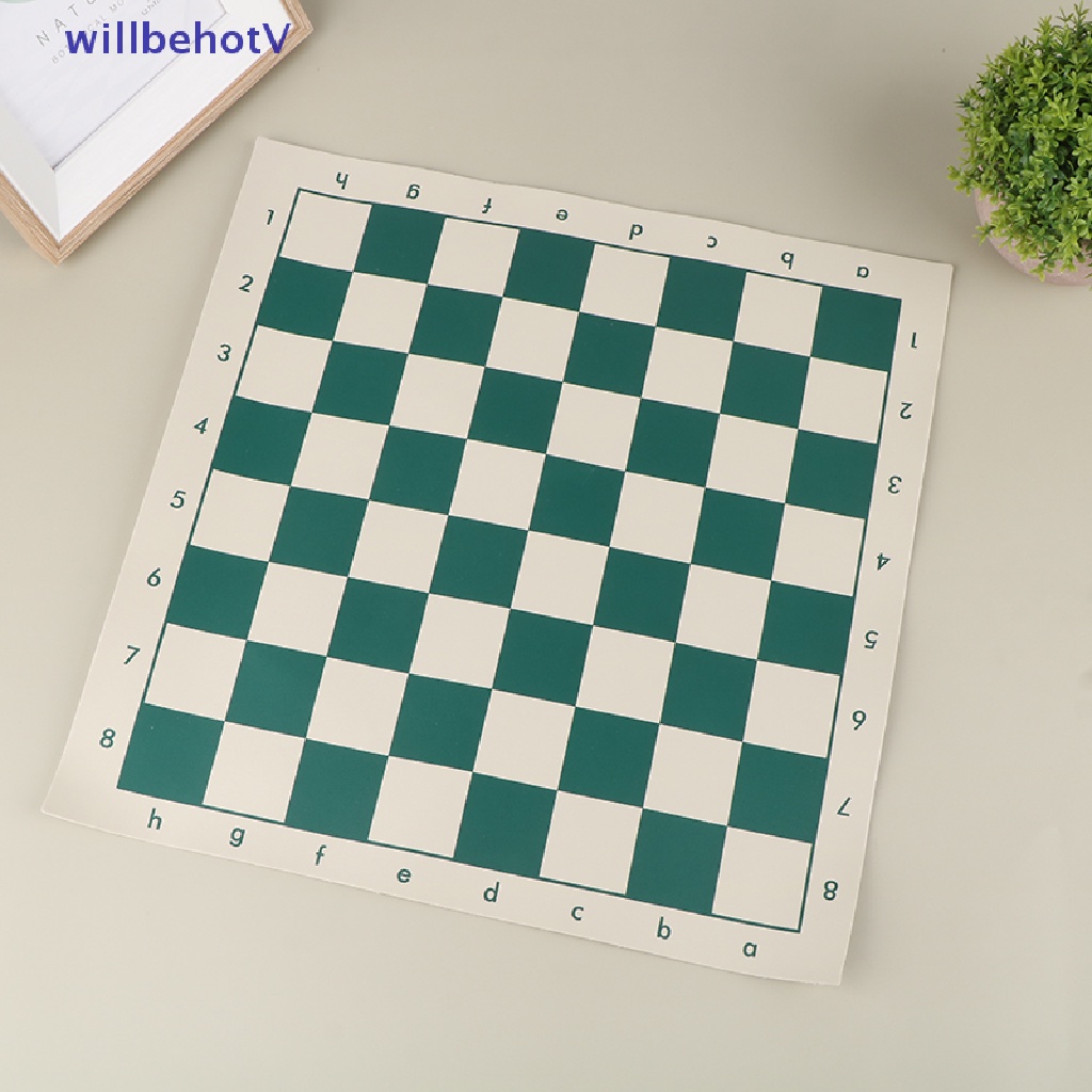 1 Bàn Cờ Vua Bằng Da PVC 34.5cm Có Thể Cuộn Lại Tiện Dụng