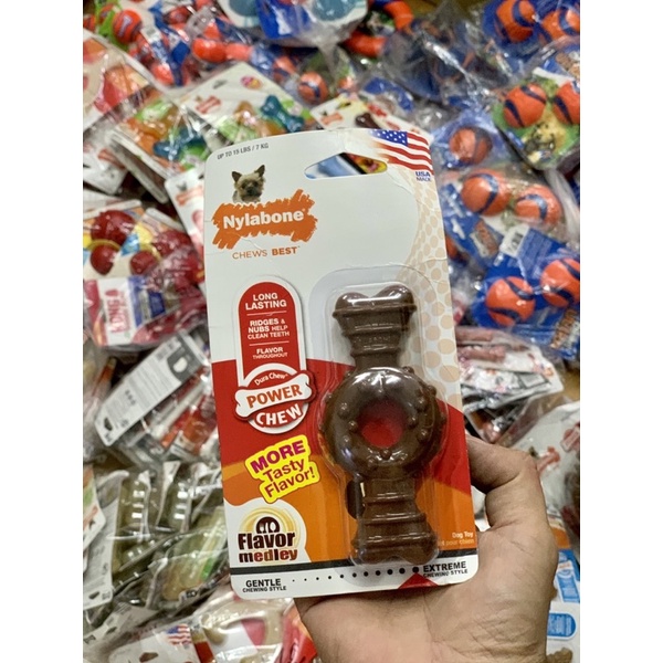 🇺🇸 Đồ chơi cao cấp cho chó Nylabone Dog Toys Dog Chews