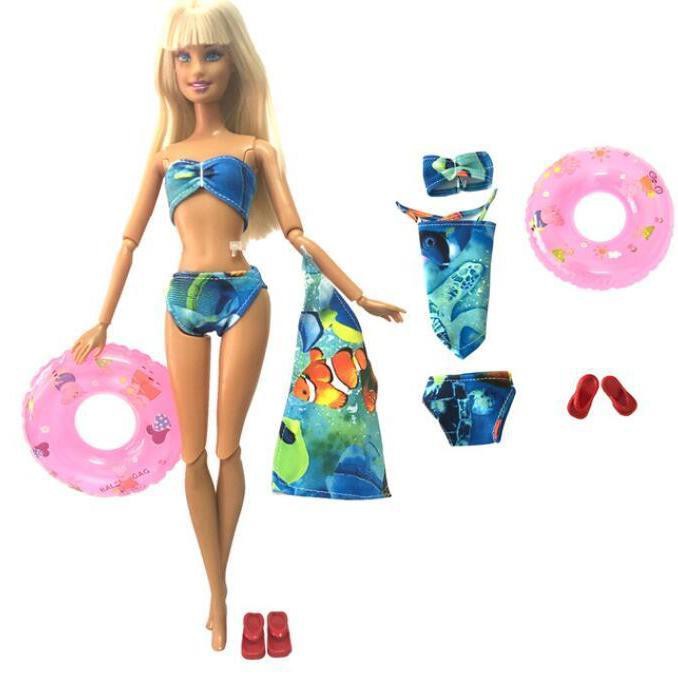 Đồ bơi✎∋◄Barbie 30 cm búp bê dressup Áo tắm bikini phù hợp với cô gái Quần