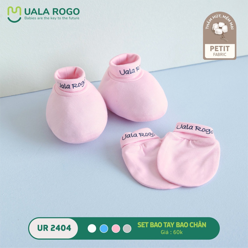 [FULL] - Set bao tay bao chân Ualarogo 0-12 tháng vải cotton bo chun mềm mịn bảo vệ khỏi xước mặt bé