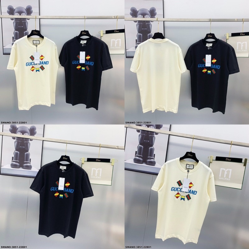 Áo Phông Nam Nữ GC Chữ Thêu Siêu Net - Áo Thun unisex GC 2 màu Siêu Hot