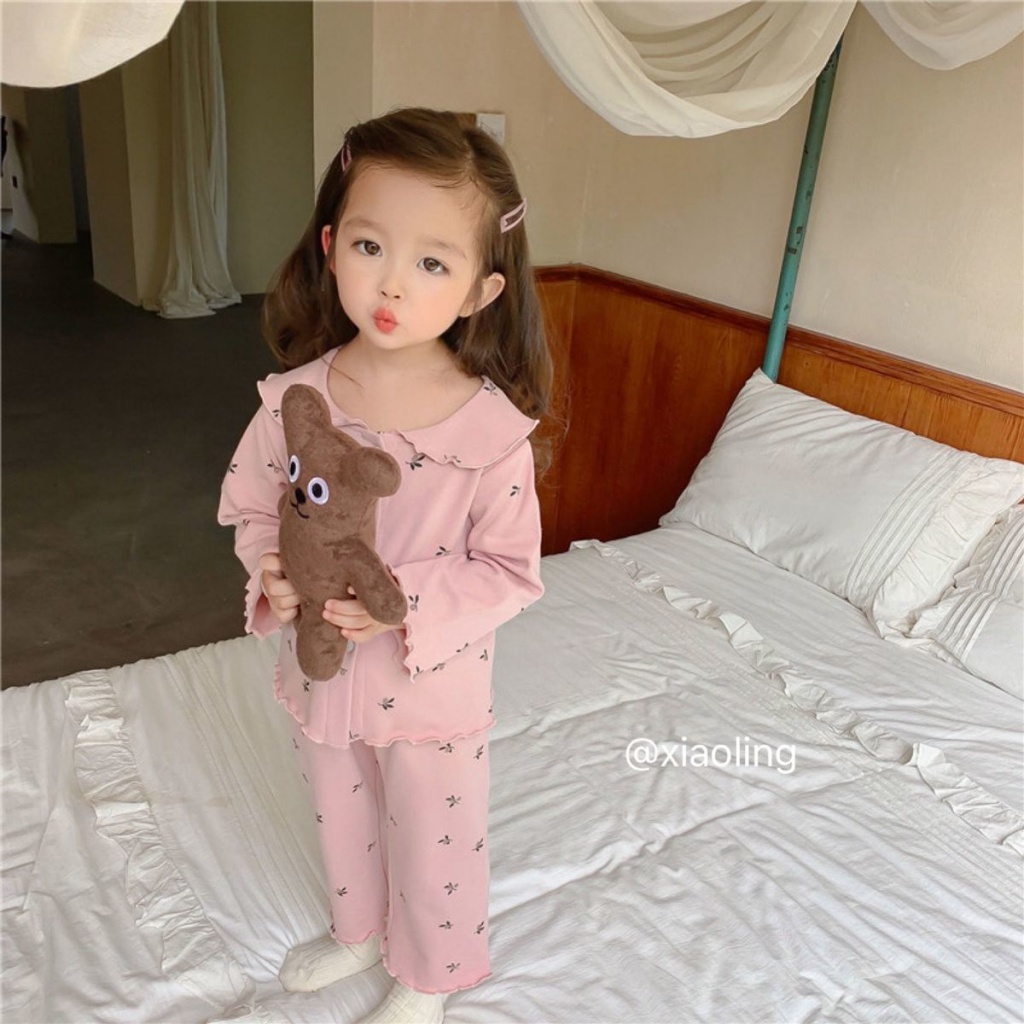 Bộ đồ ngủ thiết kế mới thời trang mùa xuân thu dành cho bé gái