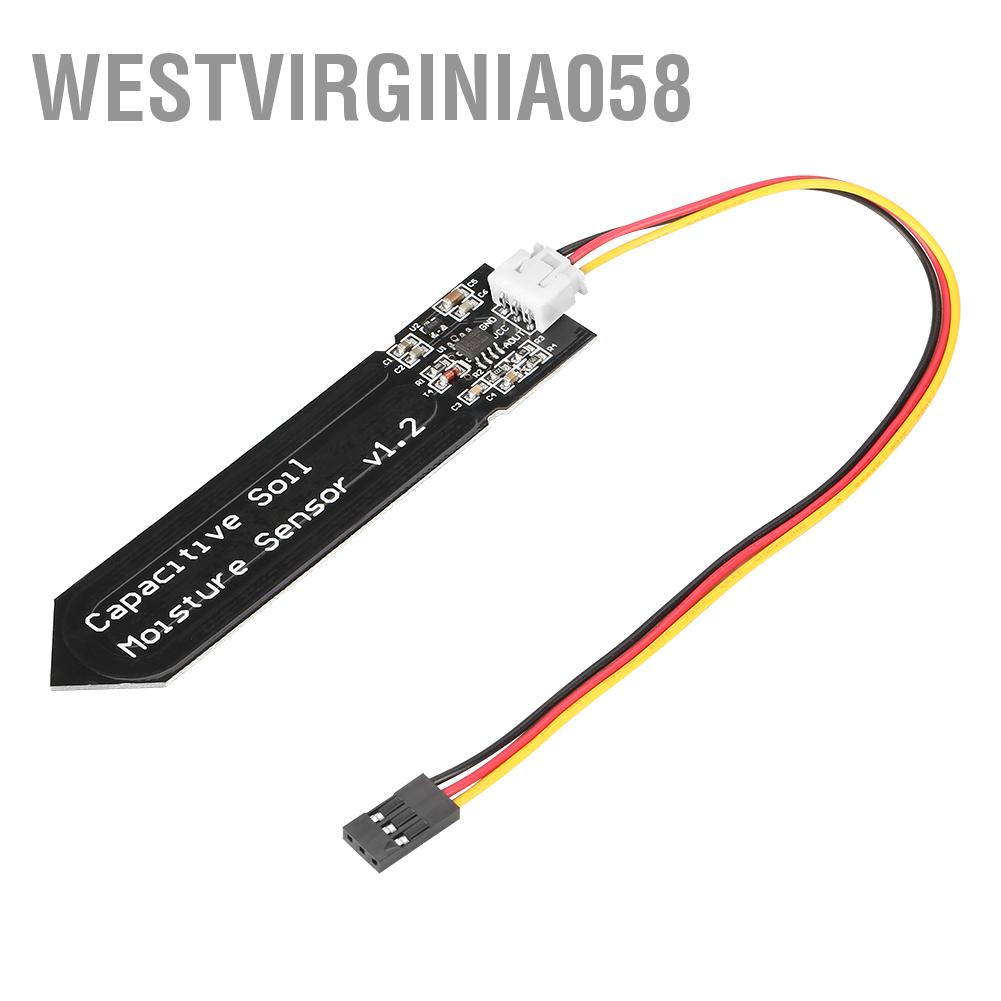 Westvirginia058 Capacitive Type Soil Moisture Sensor Corrosion Resistant Wide Voltage Work Module With Cable