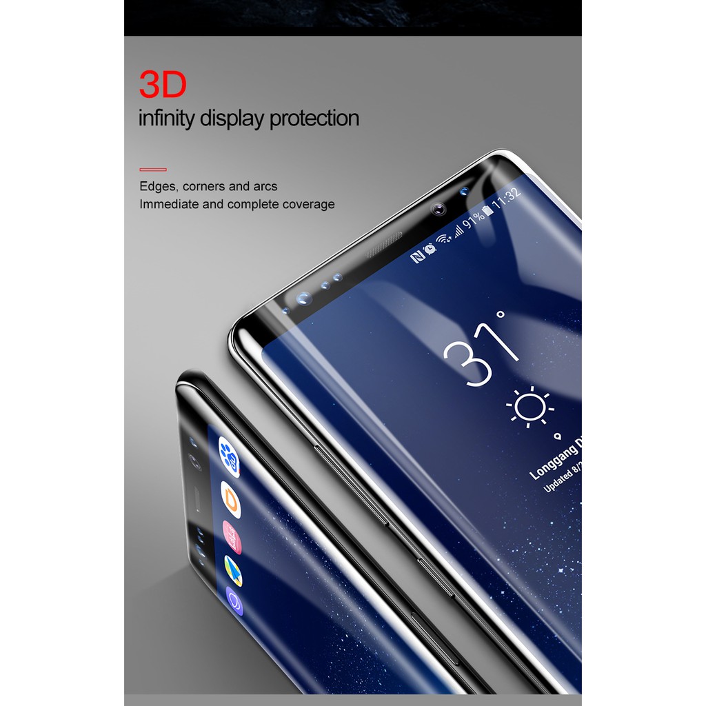 Cường lực Baseus 3D Arc Samsung Note 8 (0.3mm)
