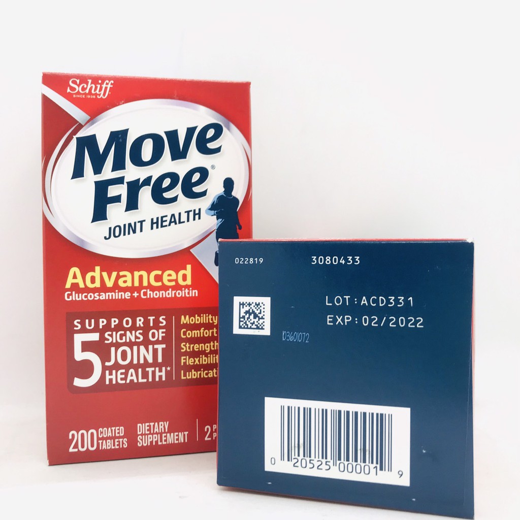 [DATE MỚI NHẤT] Viên Uống Bổ Khớp Schiff Move Free Joint Health Advanced Giảm Đau Xương Khớp Chuẩn USA (200 viên)