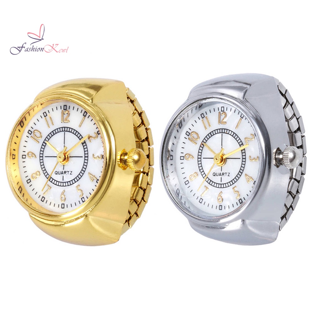 Nhẫn đồng hồ thạch anh mặt tròn chữ số Ả Rập thời trang cho unisex | BigBuy360 - bigbuy360.vn