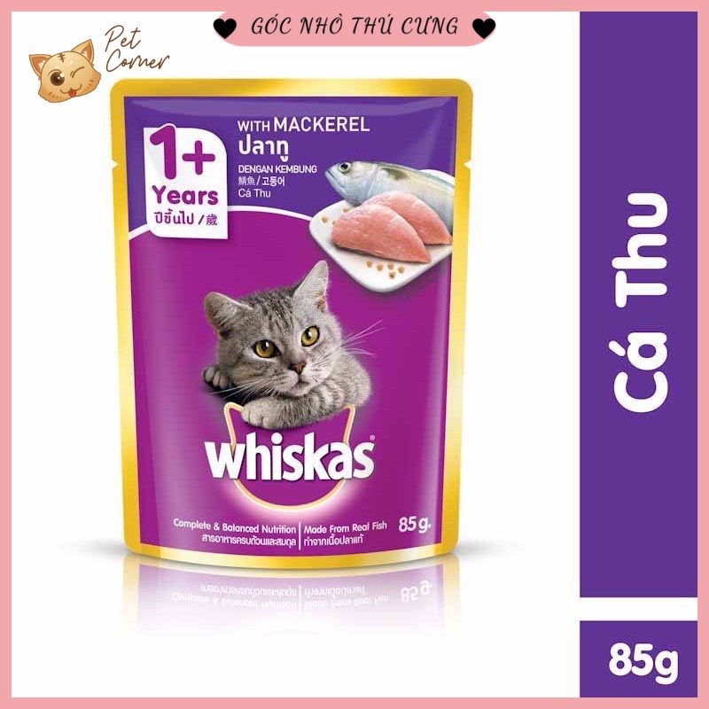 Pate cho mèo Whiskas gói 80gr