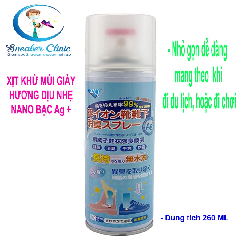 Xịt Khử Mùi Giày, Mồ Hôi Chân, Mùi Tất, Tủ Giày Siêu Tốc Hương Dịu Nhẹ