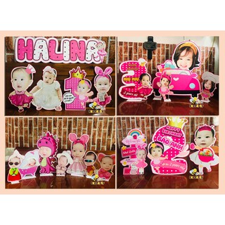 Set chibi và bóng bay trang trí sinh nhật cho bé gái