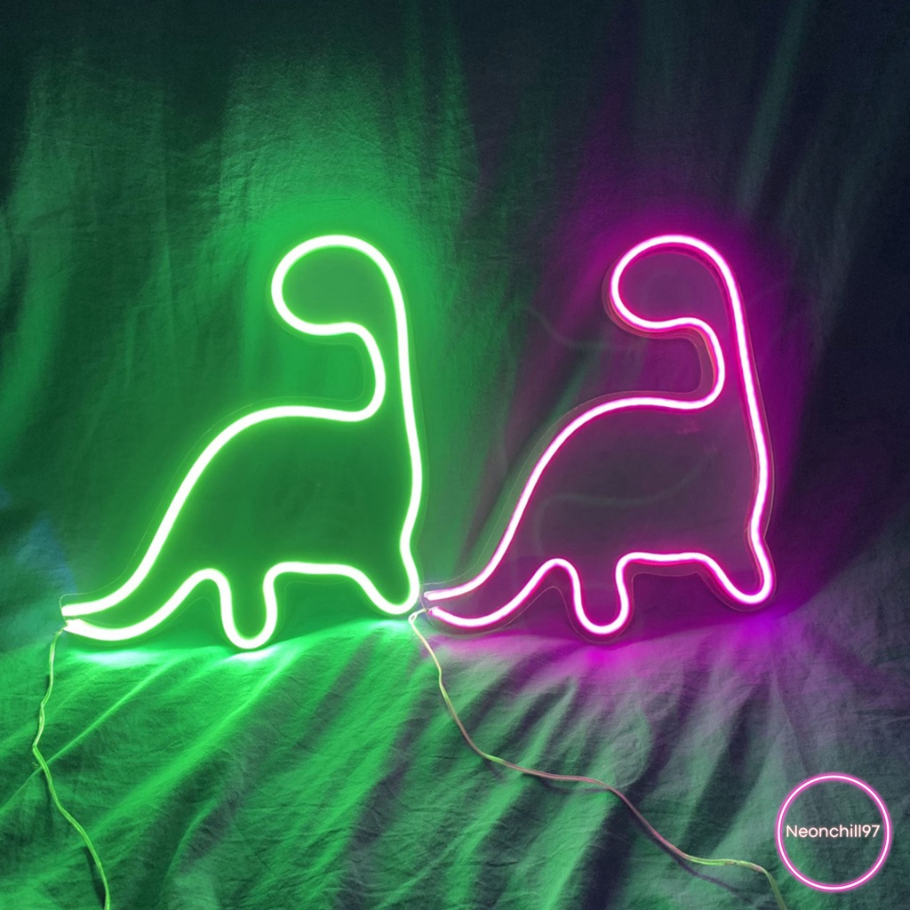 Đèn led neon khủng long, Neonchill97,25 x 20 cm, Decor trang trí phòng ngủ