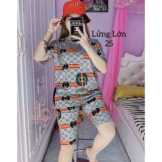 Bộ lửng thun lạnh 3D chất 4 chiều quần có túi