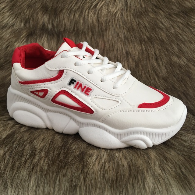 Giầy thể thao nữ_trắng đỏ_A10