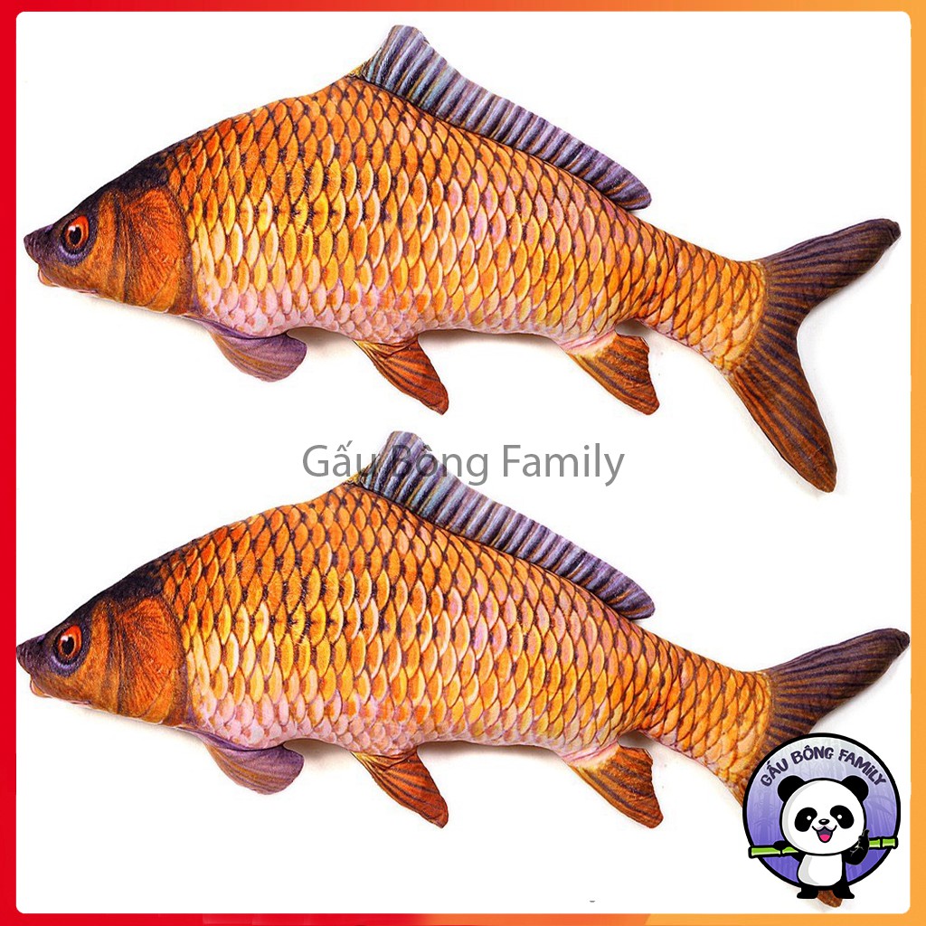 Gấu bông gối ôm cá chép 3d cao cấp