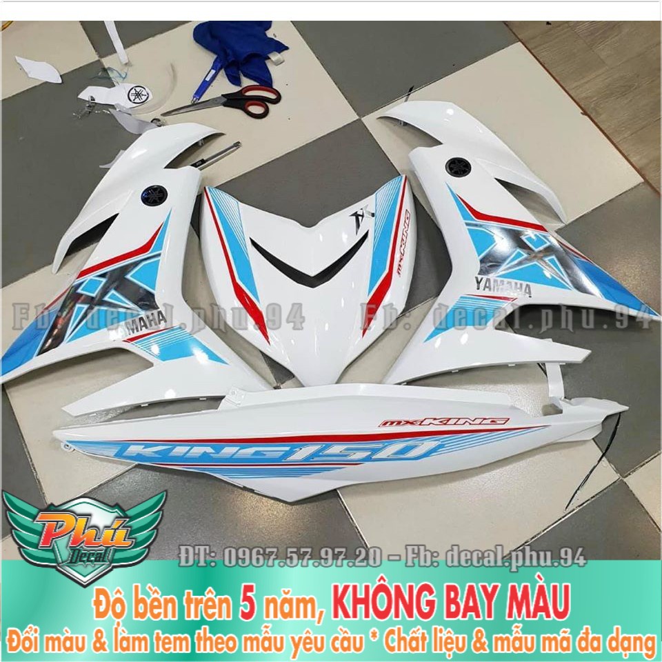 Tem rời EX 150 MX xe trắng 2 -1