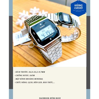 Đồng hồ nam nữ Casio A159 lung linh, dễ thương