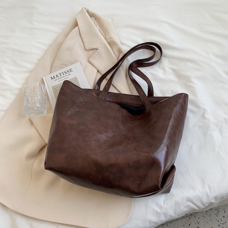 Túi đeo vai sức chứa lớn thời trang thu đông đơn giản cho nữ